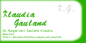 klaudia gauland business card